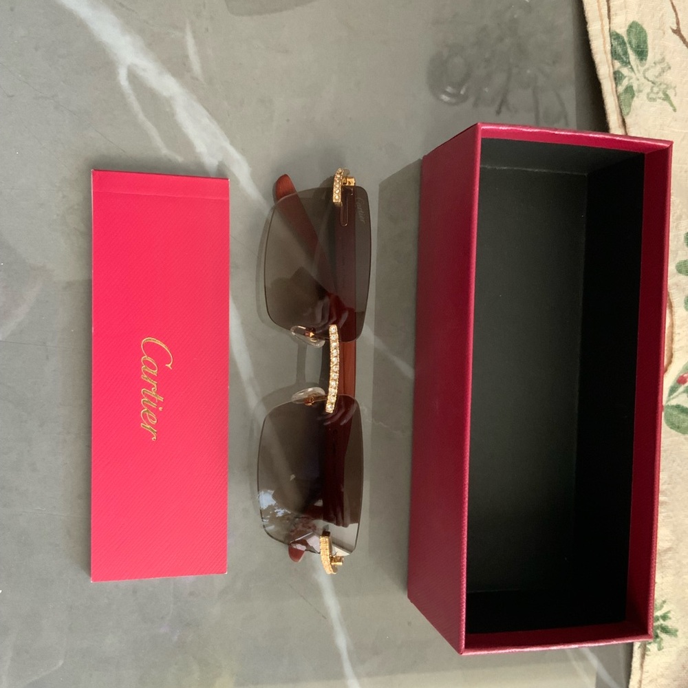 Cartier Sunglasses with Gold and Brown Accents